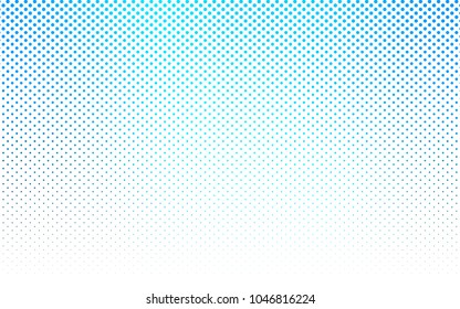 Light BLUE vector red pattern of geometric circles, shapes. Colorful mosaic banner. Geometric background with colored disks.