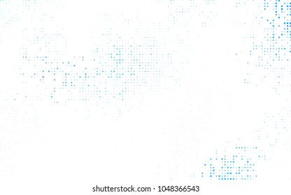 Light BLUE vector red pattern of geometric circles, shapes. Colorful mosaic banner. Geometric background with colored disks.