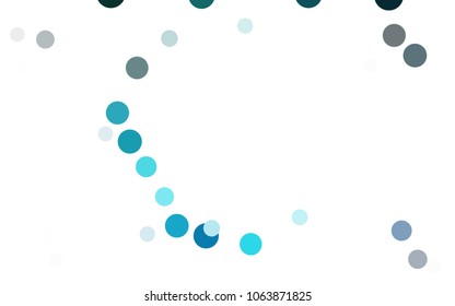 Light BLUE vector red pattern of geometric circles, shapes. Colorful mosaic banner. Geometric background with colored disks.