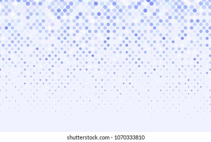 Light BLUE vector red pattern of geometric circles, shapes. Colorful mosaic banner. Geometric background with colored disks.