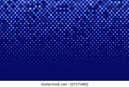 Light BLUE vector red pattern of geometric circles, shapes. Colorful mosaic banner. Geometric background with colored disks.