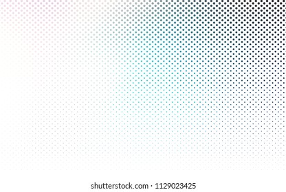 Light BLUE vector red pattern of geometric circles, shapes. Colorful mosaic banner. Geometric background with colored disks.