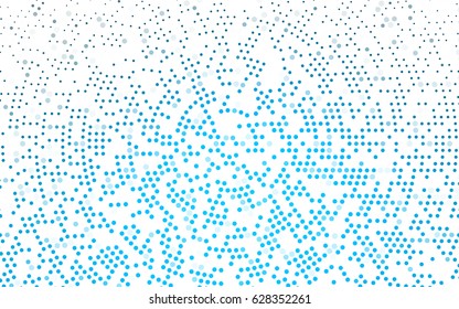 Light BLUE vector red pattern of geometric circles, shapes. Colorful mosaic banner. Geometric background with colored disks.