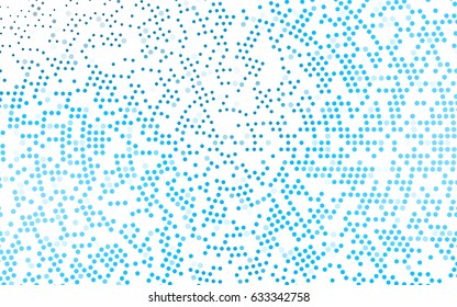 Light BLUE vector red pattern of geometric circles, shapes. Colorful mosaic banner. Geometric background with colored disks.