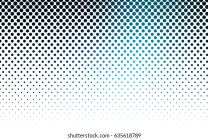 Light BLUE vector red pattern of geometric circles, shapes. Colorful mosaic banner. Geometric background with colored disks.