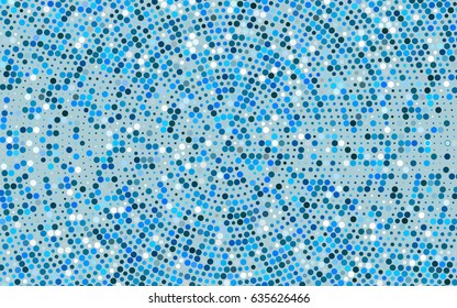 Light BLUE vector red pattern of geometric circles, shapes. Colorful mosaic banner. Geometric background with colored disks.