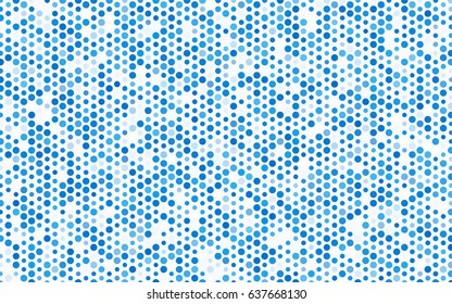 Light BLUE vector red pattern of geometric circles, shapes. Colorful mosaic banner. Geometric background with colored disks.