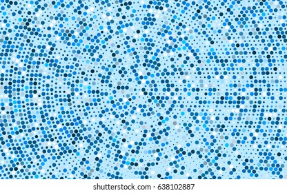 Light BLUE vector red pattern of geometric circles, shapes. Colorful mosaic banner. Geometric background with colored disks.
