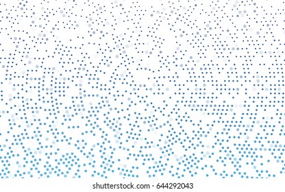 Light BLUE vector red pattern of geometric circles, shapes. Colorful mosaic banner. Geometric background with colored disks.