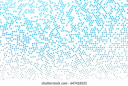 Light BLUE vector red pattern of geometric circles, shapes. Colorful mosaic banner. Geometric background with colored disks.