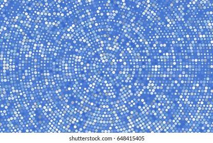 Light BLUE vector red pattern of geometric circles, shapes. Colorful mosaic banner. Geometric background with colored disks.