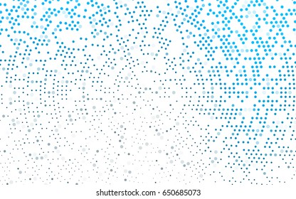 Light BLUE vector red pattern of geometric circles, shapes. Colorful mosaic banner. Geometric background with colored disks.