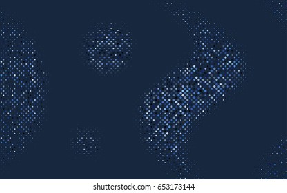 Light BLUE vector red pattern of geometric circles, shapes. Colorful mosaic banner. Geometric background with colored disks.