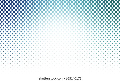 Light BLUE vector red pattern of geometric circles, shapes. Colorful mosaic banner. Geometric background with colored disks.
