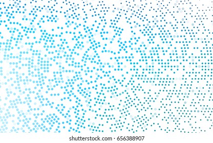 Light BLUE vector red pattern of geometric circles, shapes. Colorful mosaic banner. Geometric background with colored disks.