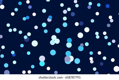 Light BLUE vector red pattern of geometric circles, shapes. Colorful mosaic banner. Geometric background with colored disks.