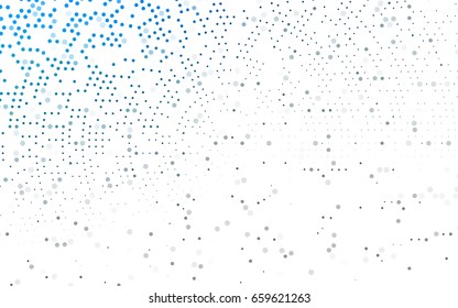Light BLUE vector red pattern of geometric circles, shapes. Colorful mosaic banner. Geometric background with colored disks.