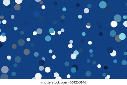 Light BLUE vector red pattern of geometric circles, shapes. Colorful mosaic banner. Geometric background with colored disks.