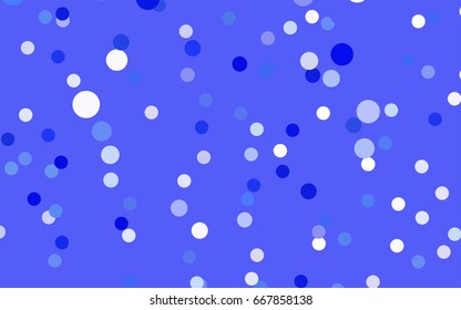 Light BLUE vector red pattern of geometric circles, shapes. Colorful mosaic banner. Geometric background with colored disks.