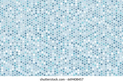 Light BLUE vector red pattern of geometric circles, shapes. Colorful mosaic banner. Geometric background with colored disks.