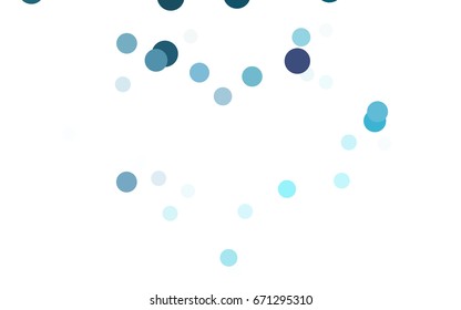 Light BLUE vector red pattern of geometric circles, shapes. Colorful mosaic banner. Geometric background with colored disks.