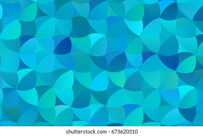 Light BLUE vector red pattern of geometric circles, shapes. Colorful mosaic banner. Geometric background with colored disks.