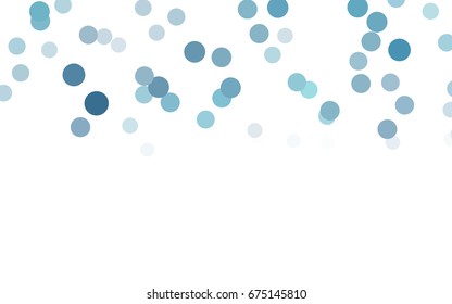 Light BLUE vector red pattern of geometric circles, shapes. Colorful mosaic banner. Geometric background with colored disks.