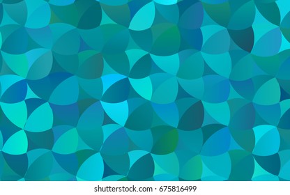 Light BLUE vector red pattern of geometric circles, shapes. Colorful mosaic banner. Geometric background with colored disks.