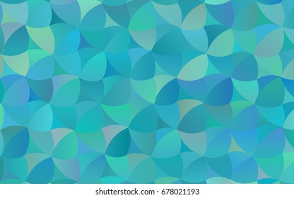 Light BLUE vector red pattern of geometric circles, shapes. Colorful mosaic banner. Geometric background with colored disks.
