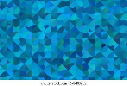 Light BLUE vector red pattern of geometric circles, shapes. Colorful mosaic banner. Geometric background with colored disks.