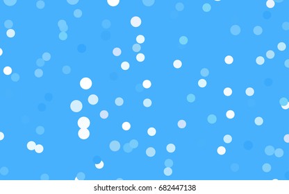 Light BLUE vector red pattern of geometric circles, shapes. Colorful mosaic banner. Geometric background with colored disks.