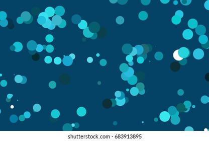 Light BLUE vector red pattern of geometric circles, shapes. Colorful mosaic banner. Geometric background with colored disks.