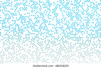 Light BLUE vector red pattern of geometric circles, shapes. Colorful mosaic banner. Geometric background with colored disks.