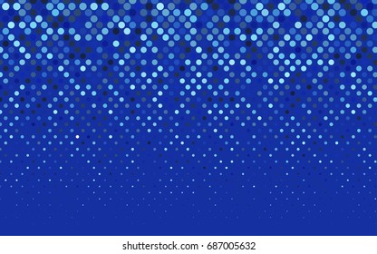 Light BLUE vector red pattern of geometric circles, shapes. Colorful mosaic banner. Geometric background with colored disks.