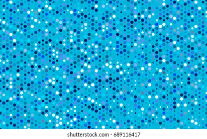 Light BLUE vector red pattern of geometric circles, shapes. Colorful mosaic banner. Geometric background with colored disks.