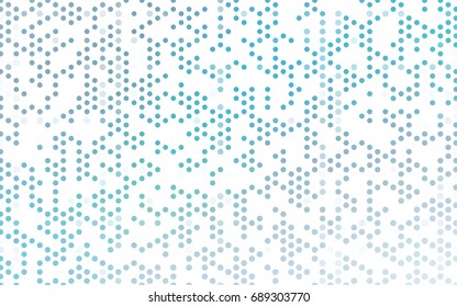 Light BLUE vector red pattern of geometric circles, shapes. Colorful mosaic banner. Geometric background with colored disks.