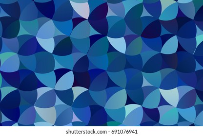 Light BLUE vector red pattern of geometric circles, shapes. Colorful mosaic banner. Geometric background with colored disks.