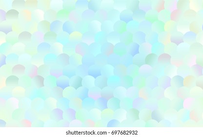 Light BLUE vector red pattern of geometric circles, shapes. Colorful mosaic banner. Geometric background with colored disks.