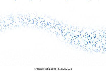 Light BLUE vector red pattern of geometric circles, shapes. Colorful mosaic banner. Geometric background with colored disks.