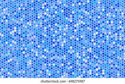 Light BLUE vector red pattern of geometric circles, shapes. Colorful mosaic banner. Geometric background with colored disks.