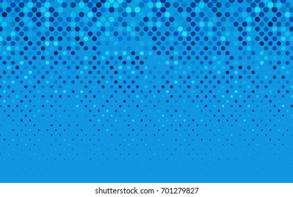 Light BLUE vector red pattern of geometric circles, shapes. Colorful mosaic banner. Geometric background with colored disks.