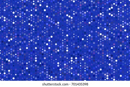 Light BLUE vector red pattern of geometric circles, shapes. Colorful mosaic banner. Geometric background with colored disks.