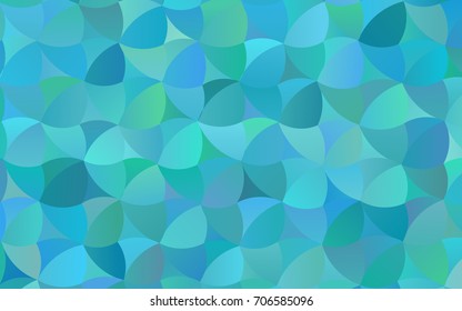 Light BLUE vector red pattern of geometric circles, shapes. Colorful mosaic banner. Geometric background with colored disks.