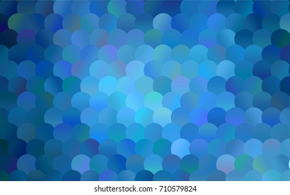 Light BLUE vector red pattern of geometric circles, shapes. Colorful mosaic banner. Geometric background with colored disks.