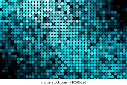 Light BLUE vector red pattern of geometric circles, shapes. Colorful mosaic banner. Geometric background with colored disks.
