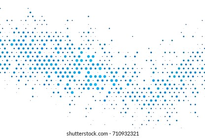 Light BLUE vector red pattern of geometric circles, shapes. Colorful mosaic banner. Geometric background with colored disks.