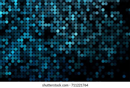 Light BLUE vector red pattern of geometric circles, shapes. Colorful mosaic banner. Geometric background with colored disks.