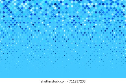 Light BLUE vector red pattern of geometric circles, shapes. Colorful mosaic banner. Geometric background with colored disks.