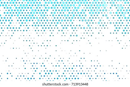 Light BLUE vector red pattern of geometric circles, shapes. Colorful mosaic banner. Geometric background with colored disks.