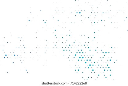 Light BLUE vector red pattern of geometric circles, shapes. Colorful mosaic banner. Geometric background with colored disks.
